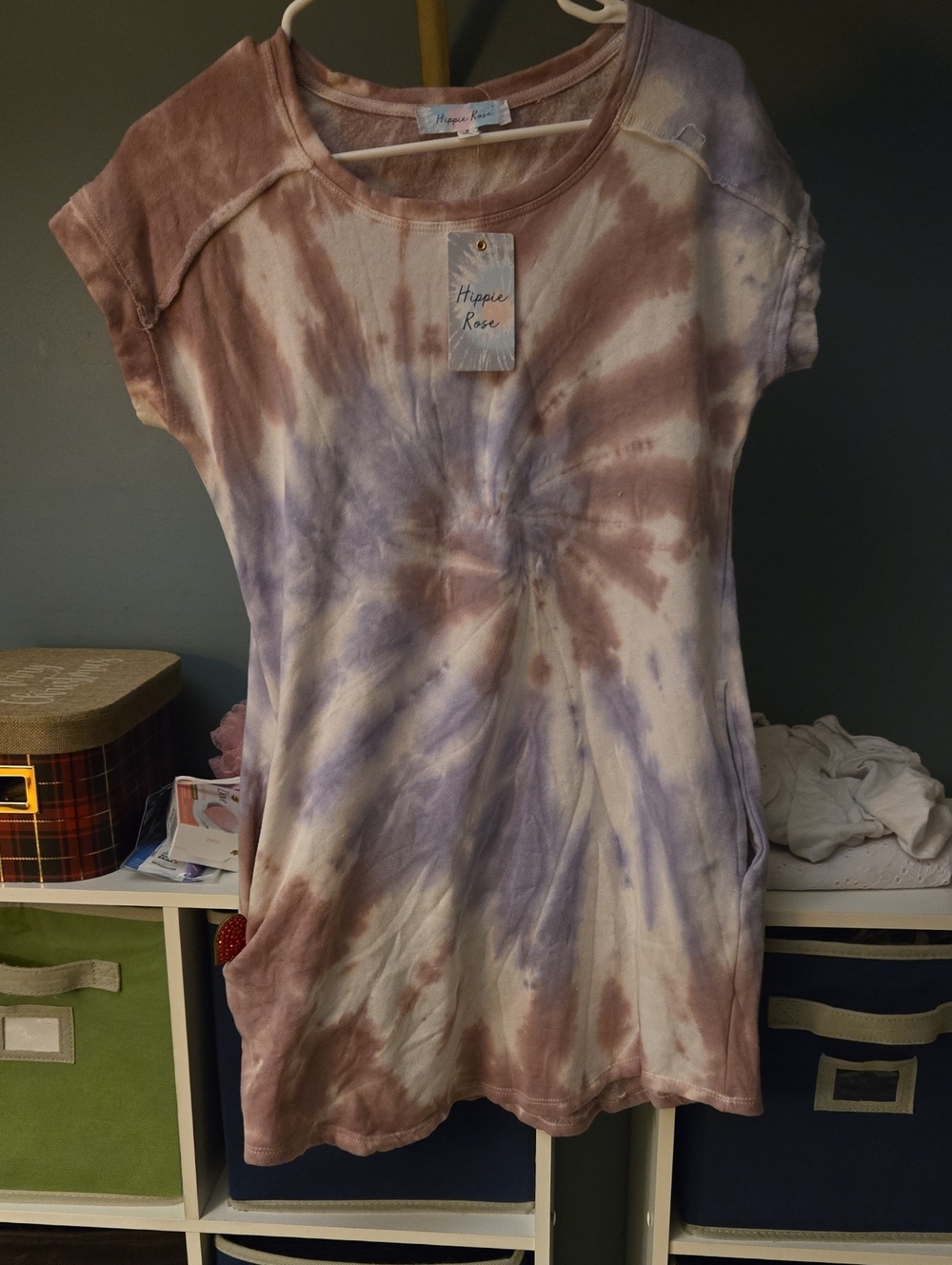 Cotton Tie Die Dress Boho  NWT
